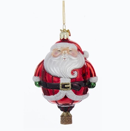 Doe voorzichtig Belonend Snooze NIEUW * Kerstman luchtballon (kerstbal glas - 12,2cm)